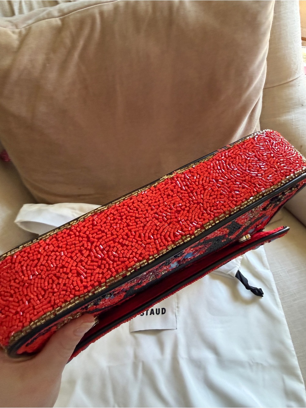 STAUD Limited Edition Rare Fire Horse Lunar New Year Tommy Bag - Picture 3 of 6